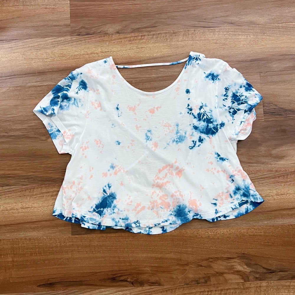 Emma & Sam Tie Dye Strappy Back Crop Top